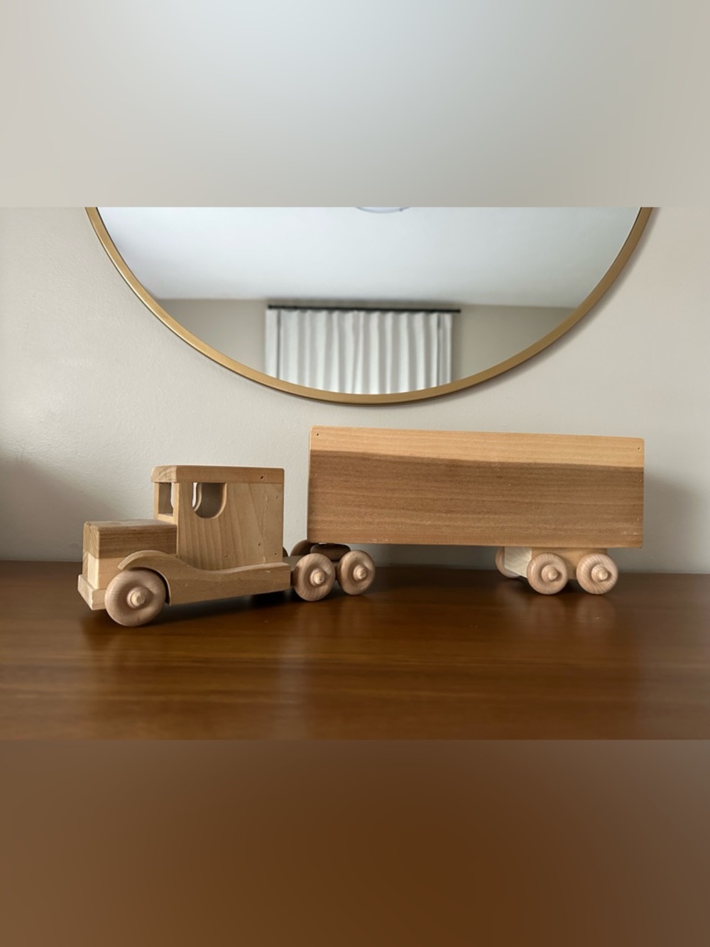 Wooden Toy Truck - Natural Wood Color Kids Toy